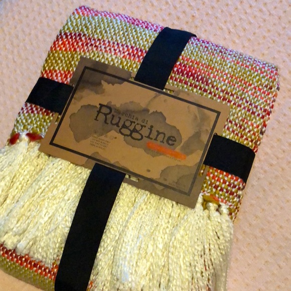 🧶Chunky Yarn🧶 MultiColor Throw Blanket-Blood Orange- - Picture 9 of 9